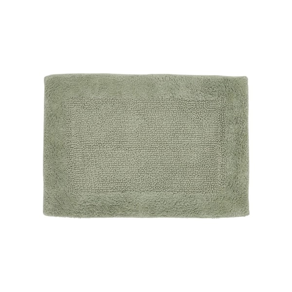 Better Trends Edge Collection 17 in. x 24 in. Green 100% Cotton Rectangle Bath Rug