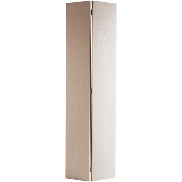 Masonite 32 in. x 80 in. Flush Hardboard Primed White Hollow-Core Smooth Composite Bi-fold Interior Door