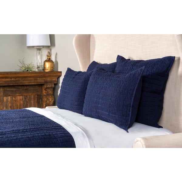 navy euro pillow covers