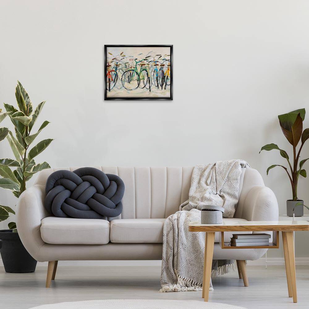 Group of Bicycles by Dusza Black Floater Frame Travel Graphic Art Print 17 in. x 21 in. price history on PriceWatchPro