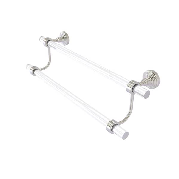 Allied Brass Pacific Grove Collection 30 in. Wall Mounted Double Towel Bar in Satin Nickel