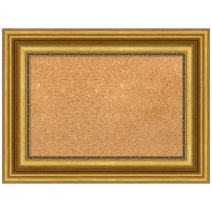 Parlor Gold 23.75 in. x 17.75 in. Framed Corkboard Memo Board