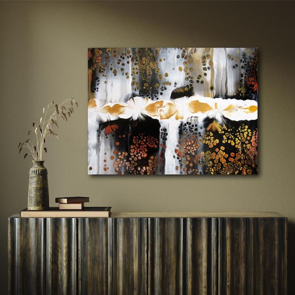 Courtside Market Golden Waterfall Gallery Wrapped Canvas Abstract