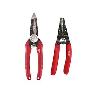 7.75 in. Combination Electricians 6-in-1 Wire Strippers Pliers with Wire Strippers (2-Piece)