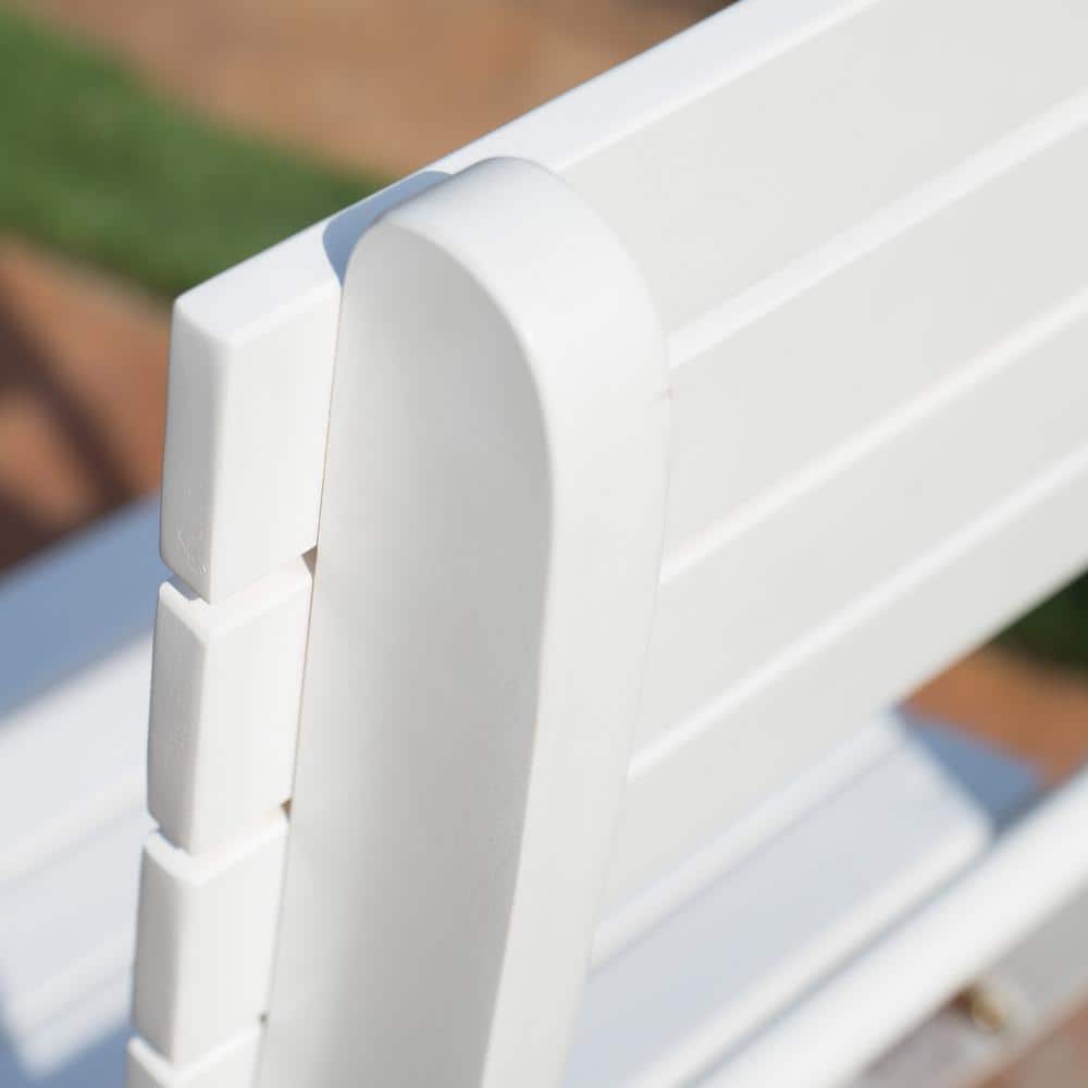 Farmhouse White Solid Wood Foldable Dining Chair (Set of 2)