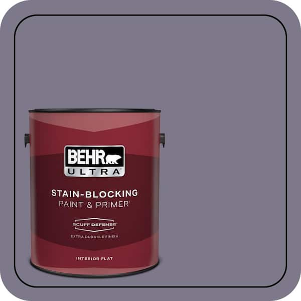 BEHR ULTRA 1 gal. #N560-5 Solitaire Extra Durable Flat Interior Paint & Primer