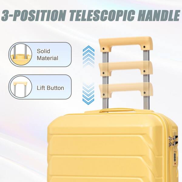 Boyel Living 2-Piece Yellow ABS Plastic Hardside Spinner Luggage