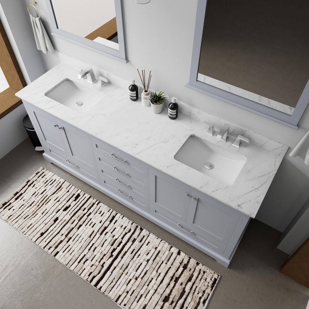 Dukes 80" Dark Gray Rubber and Birch Double Vanity