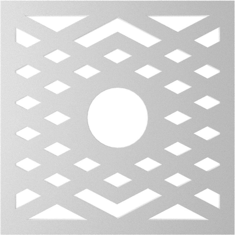 16'' White Chevron PVC Pierced Ceiling Medallion