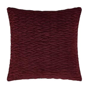 Toulhouse Ripple Red Polyester 20 in. Square Decorative Throw Pillow Cover 20 x 20 in.