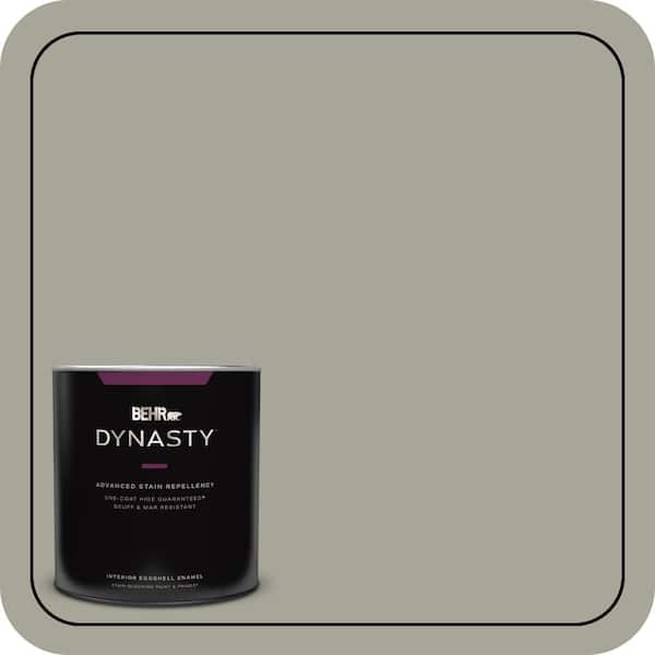 BEHR DYNASTY 1 qt. #N370-4A Historical Gray One-Coat Hide Eggshell Enamel Interior Stain-Blocking Paint and Primer