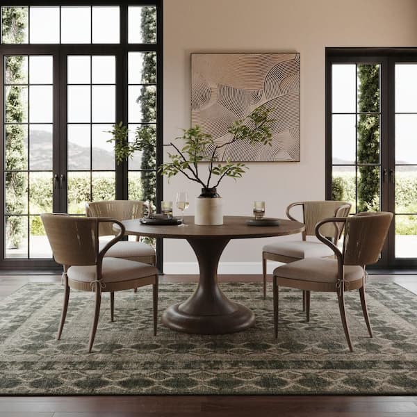 8 ft. x 10 ft. Blue Ravika Traditional Vintage and Distressed Indoor Area Rug