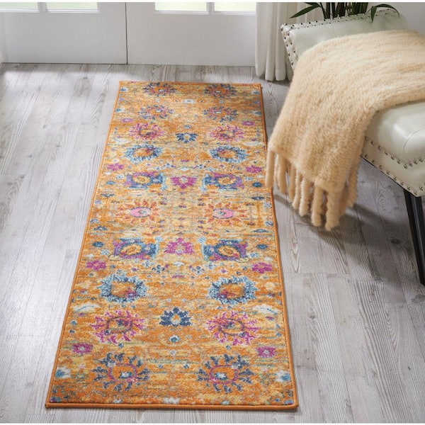 Passion Sun 2 ft. x 6 ft. Persian Vintage Kitchen Runner Area Rug