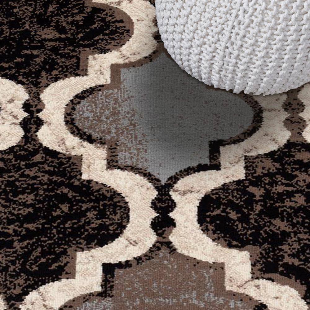 Superior Viking Trellis Indoor Large Area Rug, 8' x 8' Square, Chocolate