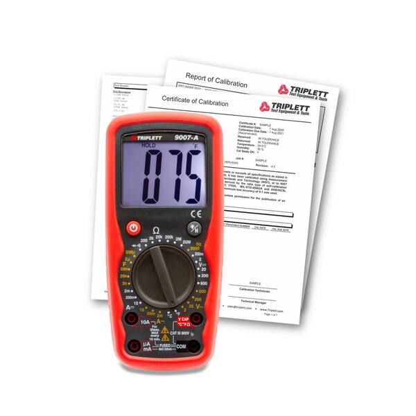 TRIPLETT Industrial Digital Multi-Meter with Certificate of