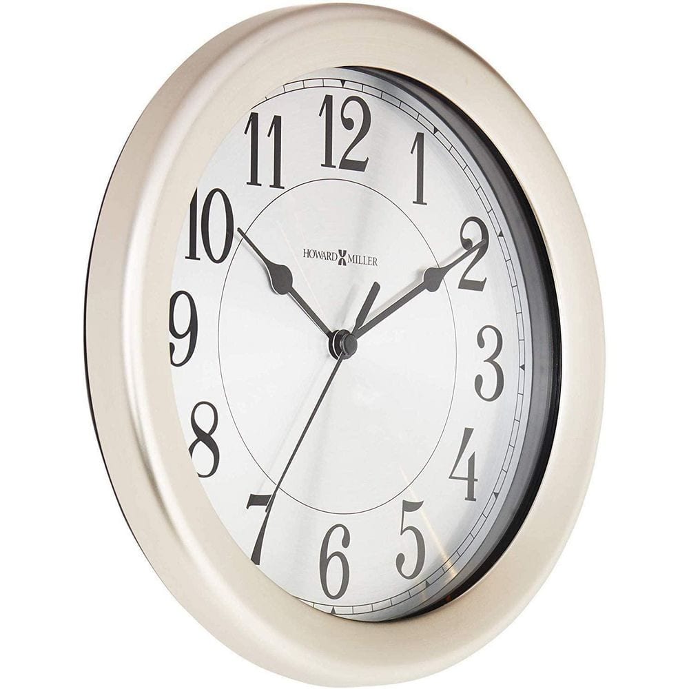 Pisces Brushed Nickel 8.5" Round Wall Clock