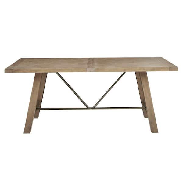 INK+IVY Sonoma Reclaimed Grey Wood 4 Legs Dining Table Seats 6