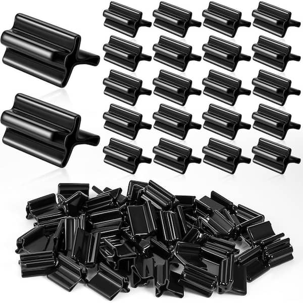 Afoxsos Vinyl Black Safety T Post Caps Easy Install Protective Fence Topper (50-Pack)