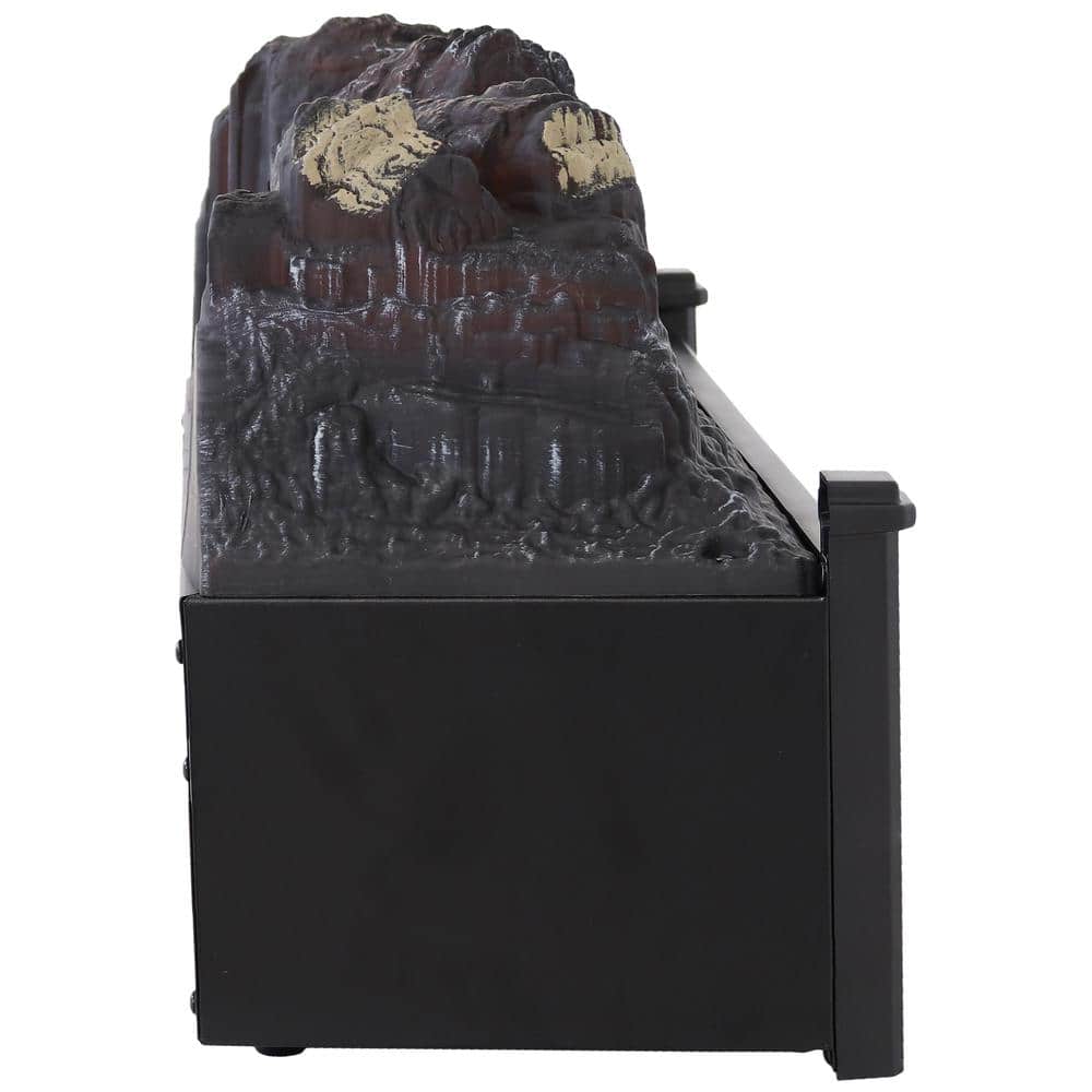 23'' Black Electric Log Fireplace Insert Heater with Remote