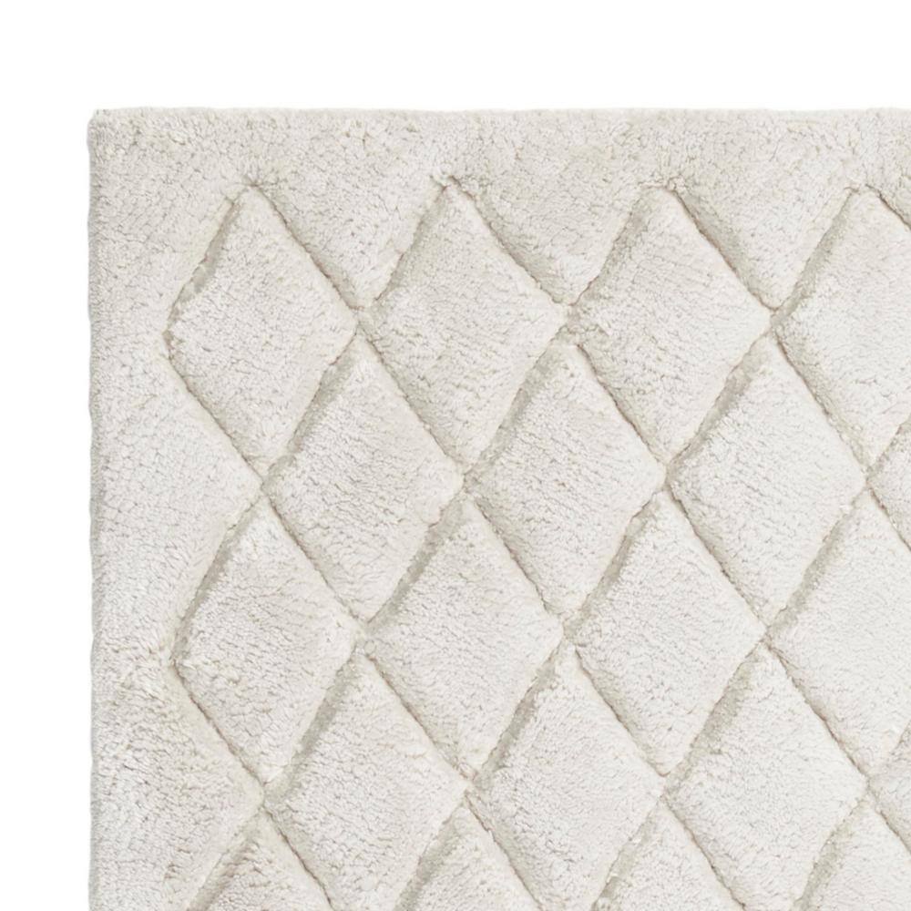Marquis Diamond High Pile Gray Cotton Blend Bath Rug Set