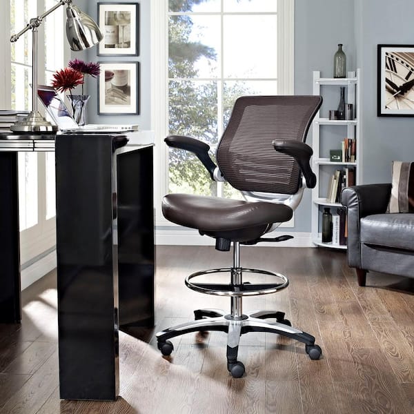 MODWAY Edge Drafting Stool in Brown