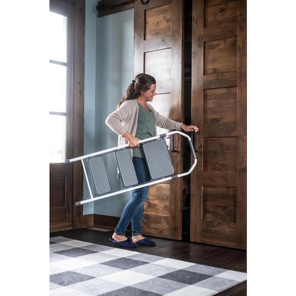 Gorilla Ladders - 3-Step Compact Steel Step Stool with 225 lb. Load Capacity Type II Duty Rating (8ft. Reach Height)
