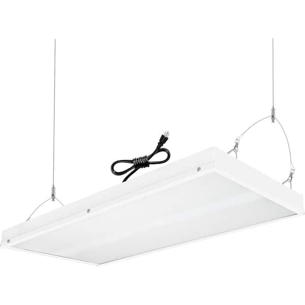 KOAOEIRS 2 ft. 400-Watt Equivalent Integrated LED Dimmable White Linear Shop High Bay Light, 100-277vAC, 5000K Daylight
