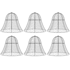 16 in. x 13 in. Black Stackable Garden Chicken Wire Cloche Plant Protectors (6-Pack)