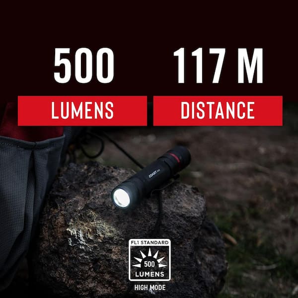 Coast PX1 500 Lumen LED Flashlight with Twist Focus HD7736CP - Home Depot