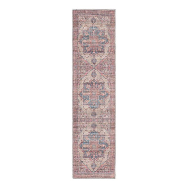 Unique Loom Nostalgia Ella Antique Beige 2 ft. x 7 ft. 10 in. Machine Washable Area Rug