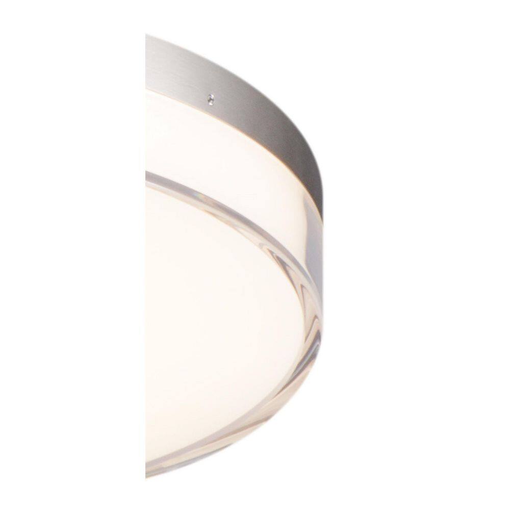 11-Inch Brushed Nickel LED Flush Mount Light with Acrylic Shade