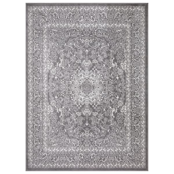 Ottomanson Dubai Collection Modern Design 5x7 Indoor Living Room Area Rug, 5 ft. 3 in. x 6 ft. 11 in., Gray