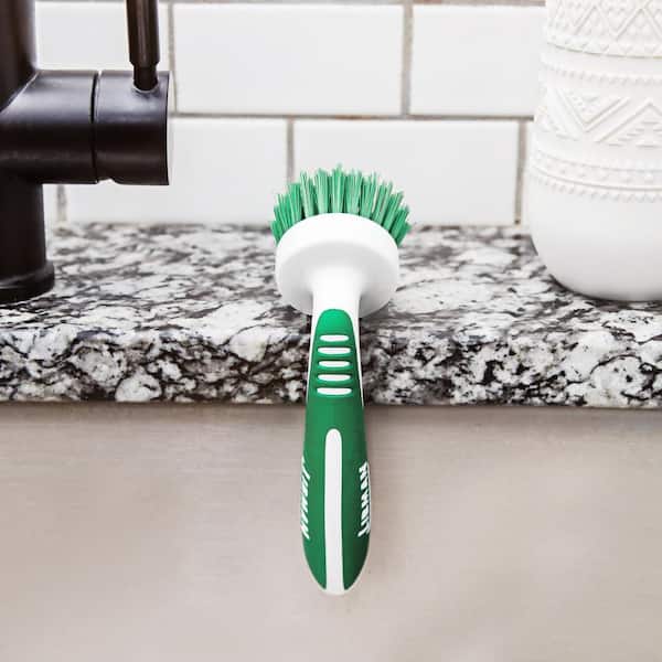 Scrubbing Hand Brush Set x 4, Vegetable Brush, Curved Tray