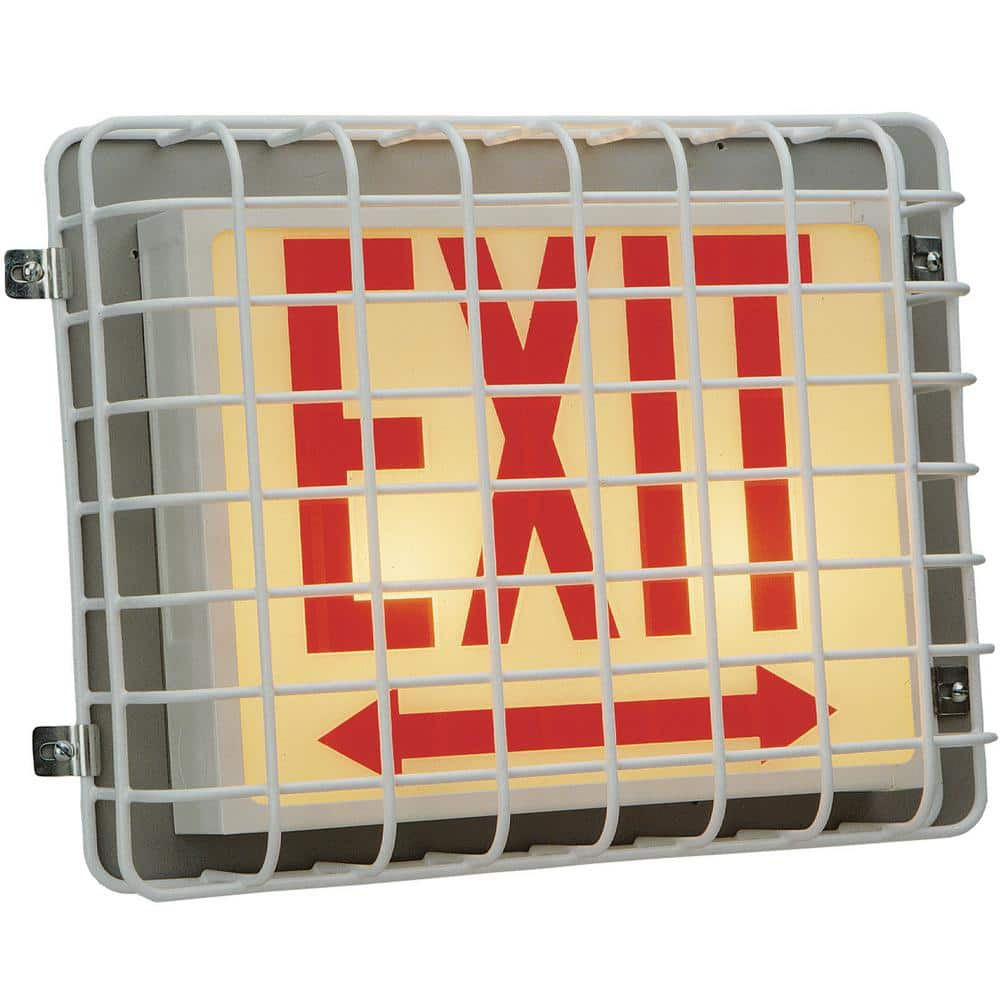 Safety Technology International 9-Gauge Coated Steel Wire White Damage Stopper Exit Sign Protection