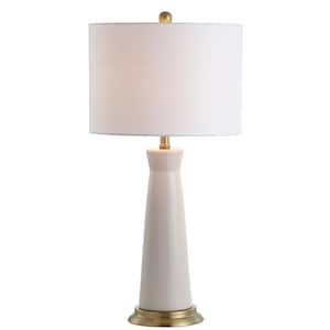 Hartley 29 in. Ceramic Column LED Table Lamp, Dusty Rose