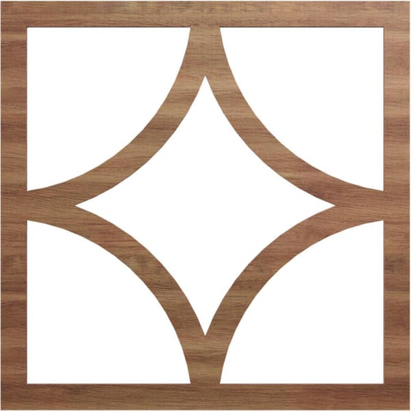 Ekena Millwork 0.375 in. x 12.75 in. x 20 in. Wood Medallion Moulding