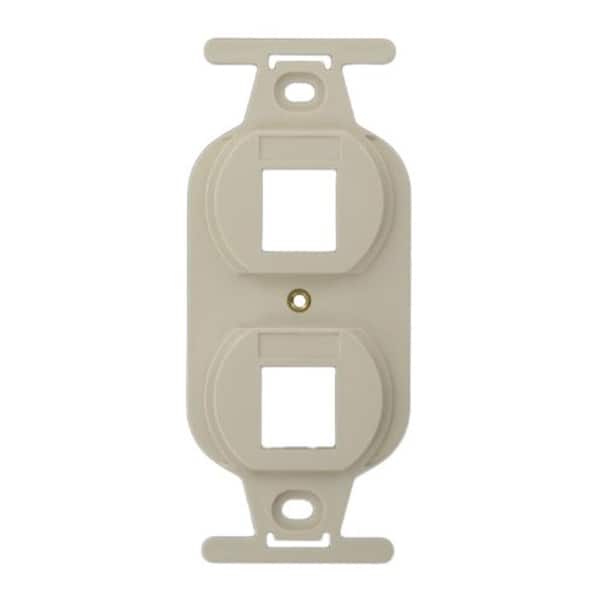 Almond 1-Gang Audio/Video Wall Plate (1-Pack) 41087-2TP