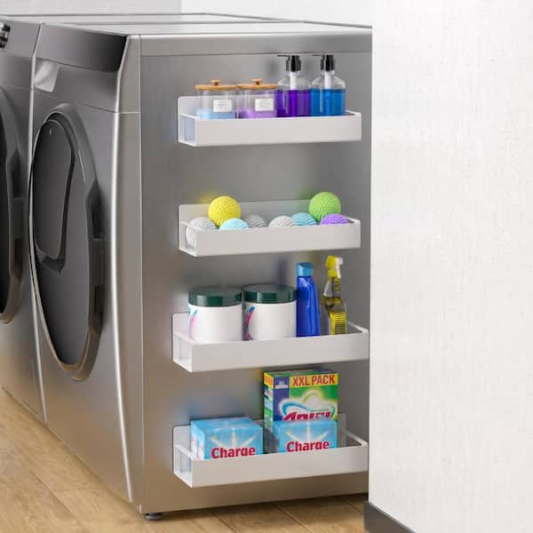 Heavy Duty Magnetic Laundry Organizer Shelf 11.4 x 3.9 x 3 in
