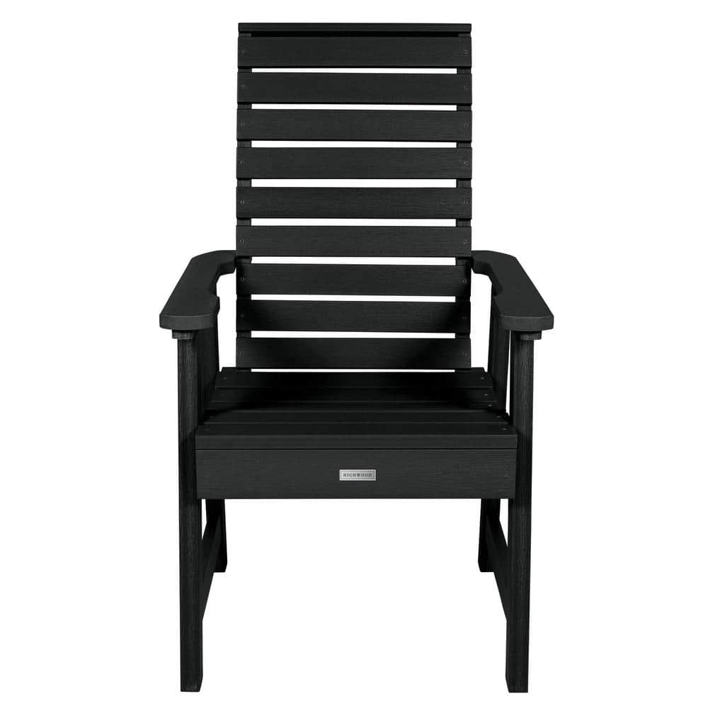 Black Weather-Resistant Synthetic Wood Dining Chair