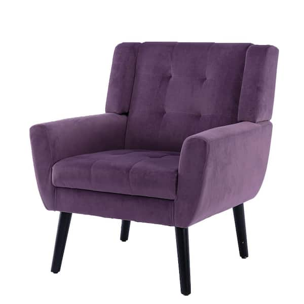 MOJAY Purple Velvet Living Room Accent Arm Chair Set Of 1 WH   Purple Accent Chairs Wh 202200820 64 600 