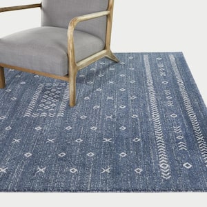 Eamon Blue 8 ft. x 10 ft. Moroccan Area Rug