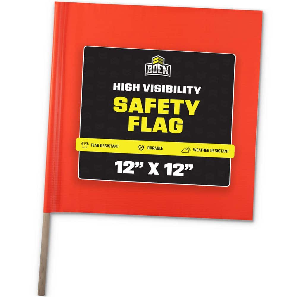 Orange Safety Flag 12 in x 12 in, for Construction Sites, Traffic Control & Oversized Loads, 8-Pack price history on PriceWatchPro
