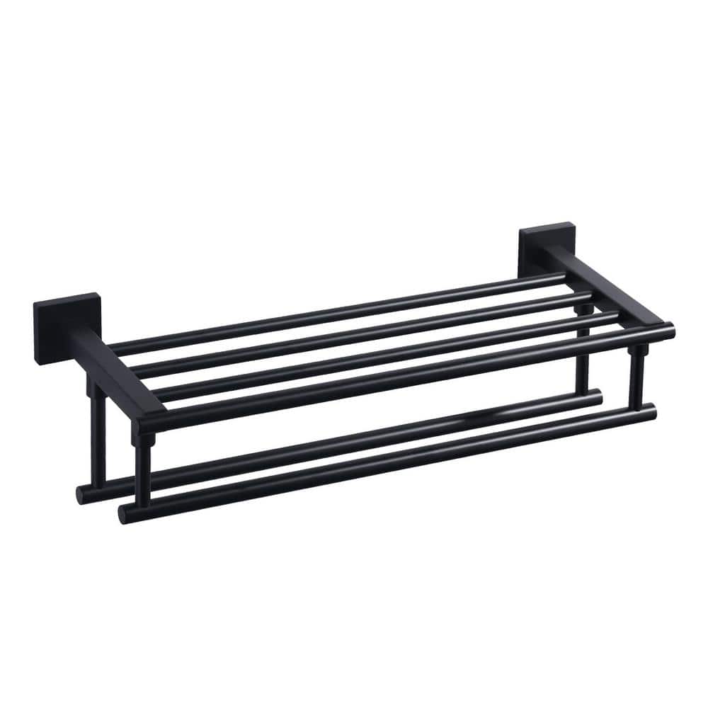 20 in. Stainless Steel Wall Mounted Bathroom Double Towel Bars in Matte Black price history on PriceWatchPro