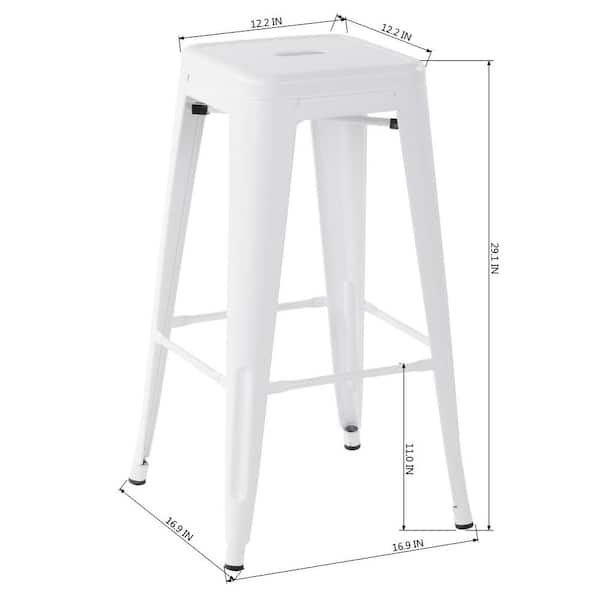 White deals stackable stools