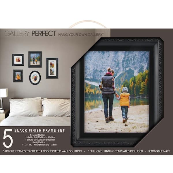 Pinnacle 6-Opening 5 in. x 7 in. 5 in. x 5 in. 8 in. x 10 in. 4 in. x 6 in. Wall Collage Matted Picture Frame