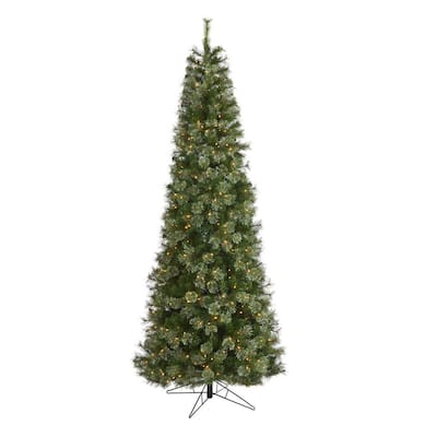 9 ft. Pre-lit Cashmere Slim Artificial Christmas Tree with 550 Warm White Lights