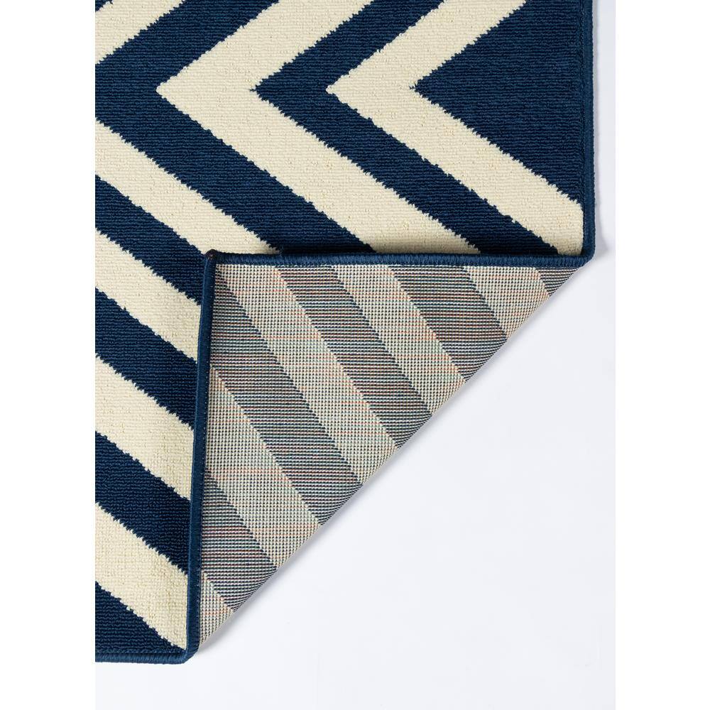 Monteverde Navy Geometric 27" Synthetic Easy-Care Area Rug