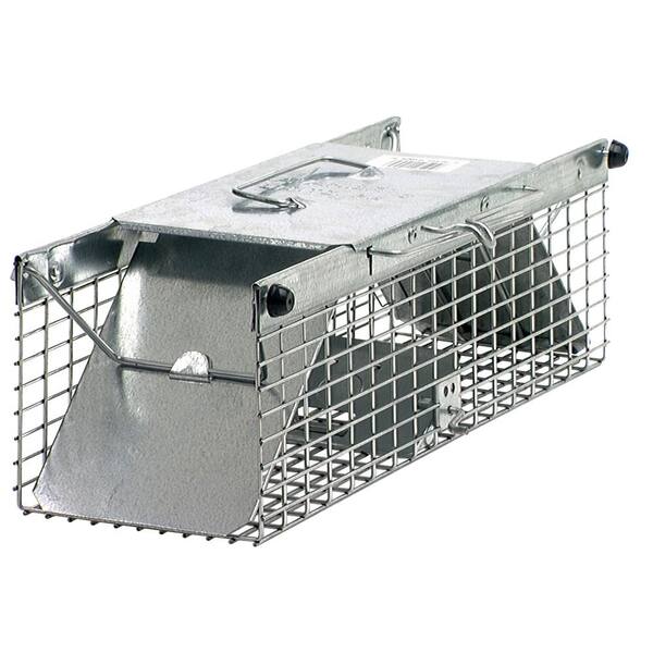 24" Humane Animal Trap Steel Cage for Small Live Rodent Control Rat Squirrel 
