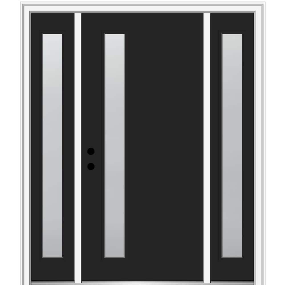 68.5 in. x 81.75 in. Viola Right-Hand Inswing 1-Lite Frosted Modern Painted Steel Prehung Front Door with Sidelites price history on PriceWatchPro