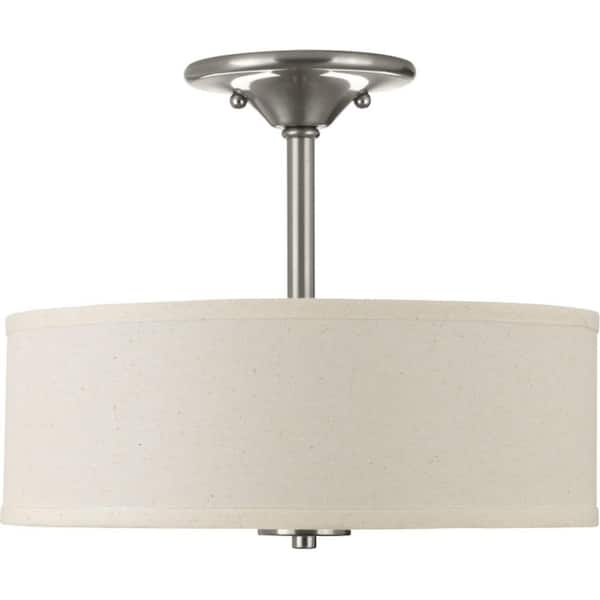 Progress Lighting Inspire Collection 13 in. Brushed Nickel 2-Light